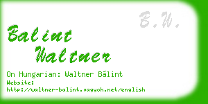 balint waltner business card