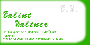 balint waltner business card